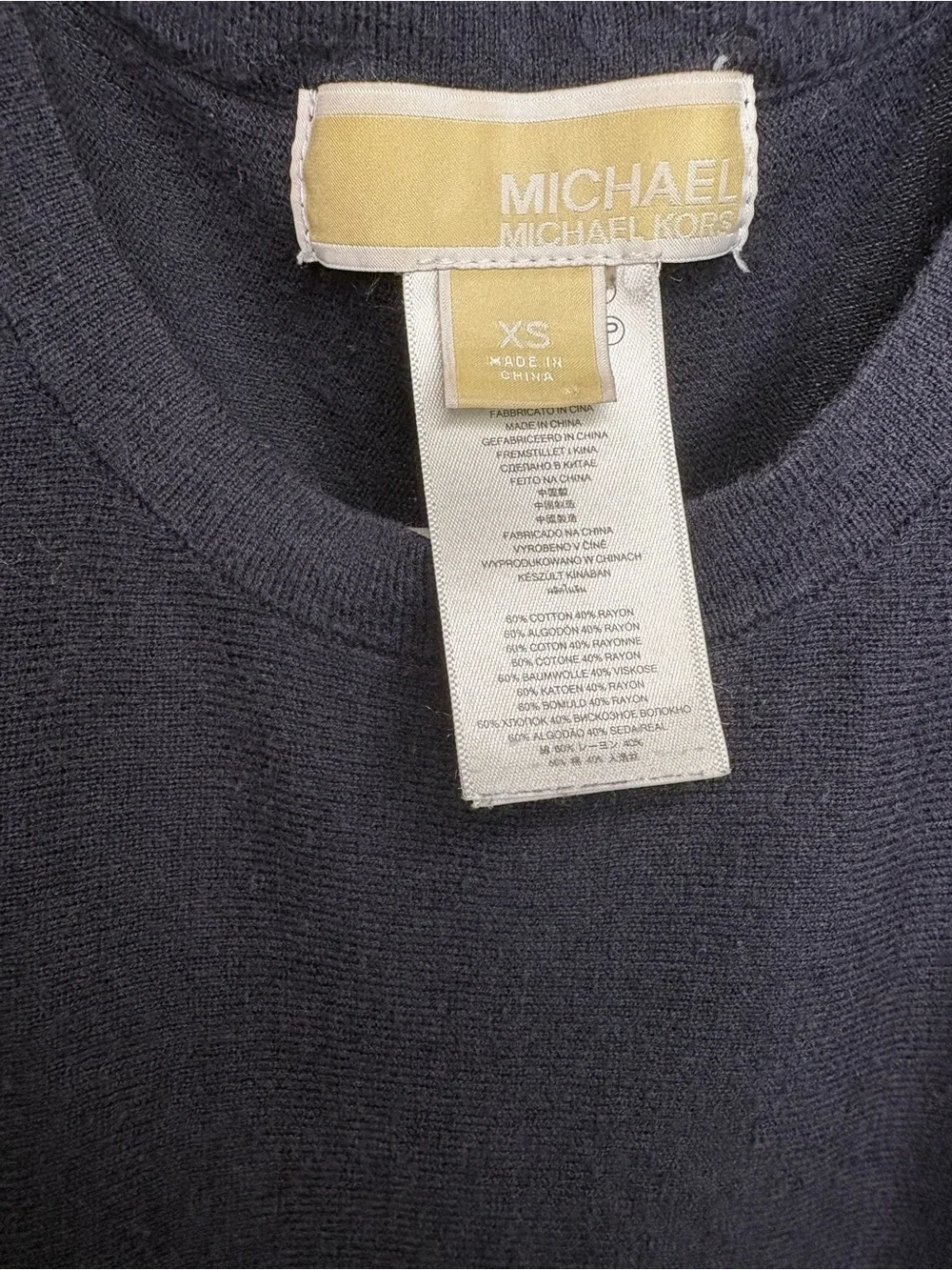 Michael Kors Blue Open Shoulder Blouse